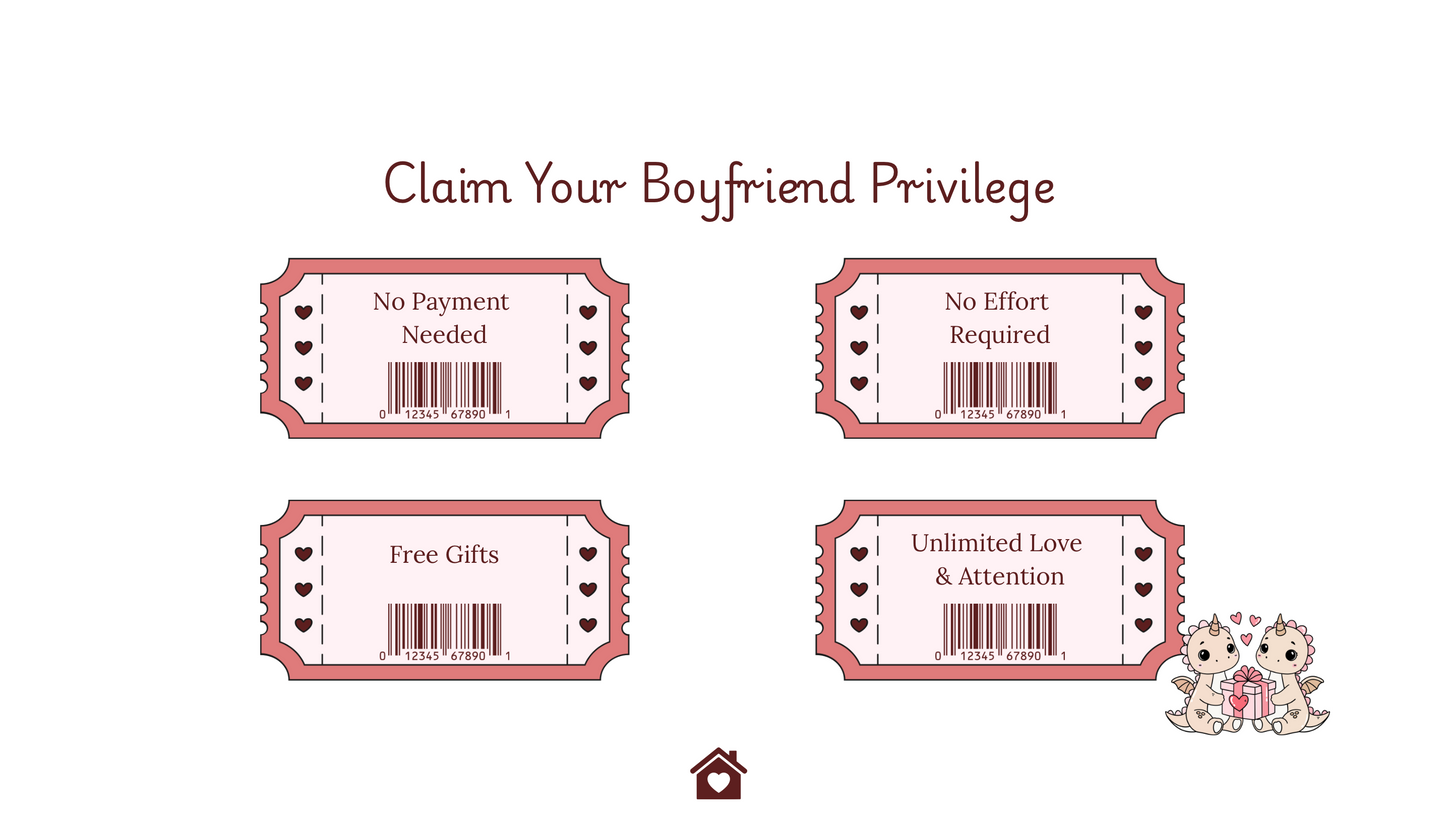 White Cute Dinosaur Boyfriend Day Website Template