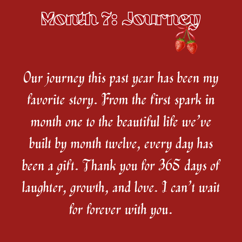 Red 1 Year Anniversary Scrapbook Template | 18 Pages Romantic Digital Gift