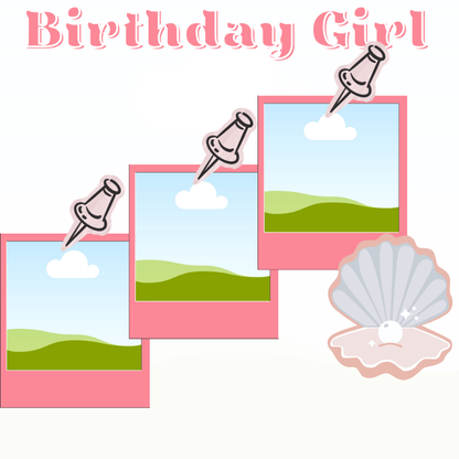Pink Birthday Scrapbook Template | 24 Pages Digital Memory Book