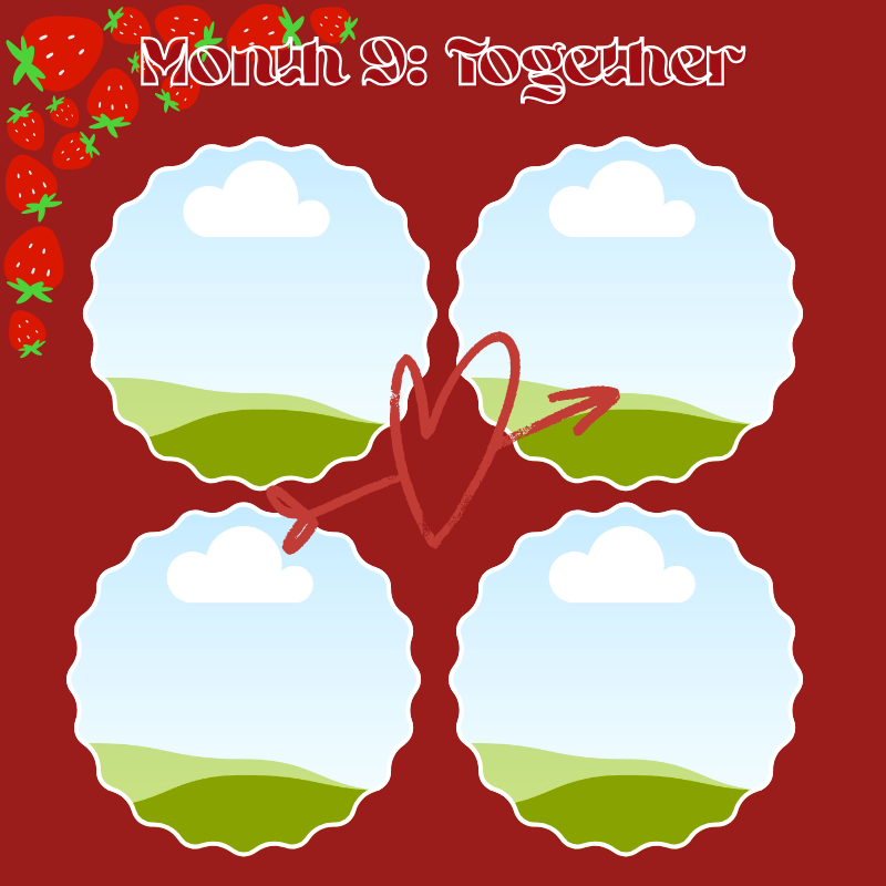 Red 1 Year Anniversary Scrapbook Template | 18 Pages Romantic Digital Gift