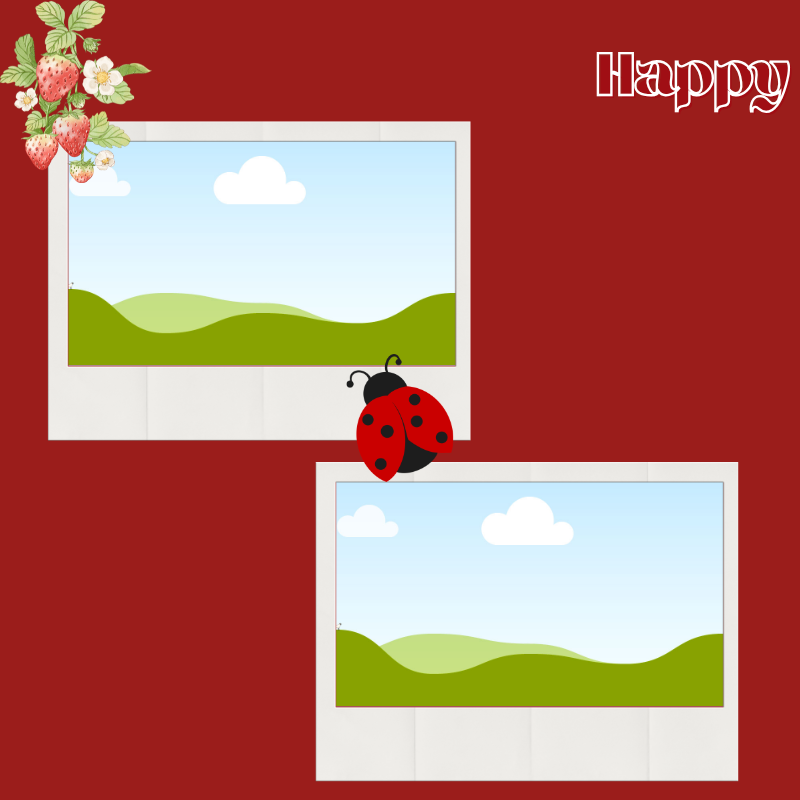 Red 1 Year Anniversary Scrapbook Template | 18 Pages Romantic Digital Gift