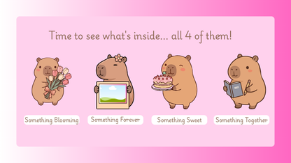 Pink Capybara Girlfriend Birthday Website Template