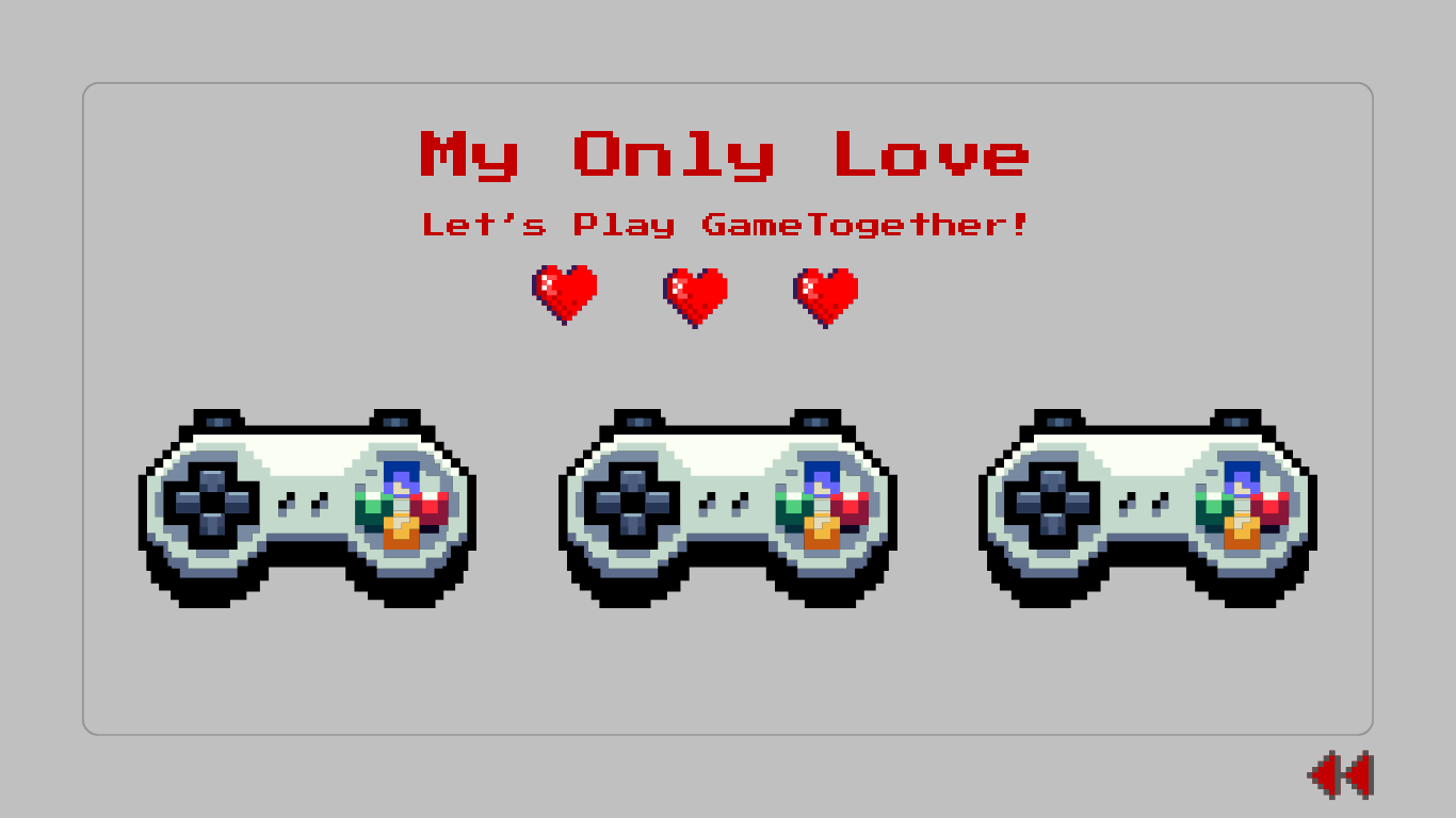 Gray & Red Boyfriend Birthday Pixel Website Template