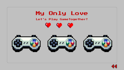 Gray & Red Boyfriend Birthday Pixel Website Template