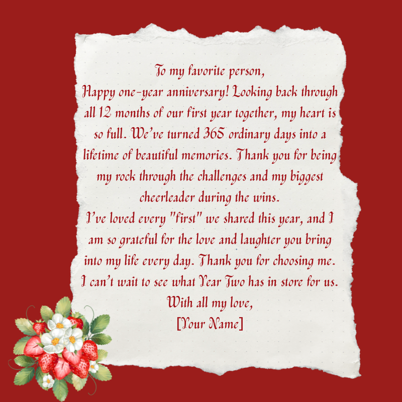 Red 1 Year Anniversary Scrapbook Template | 18 Pages Romantic Digital Gift