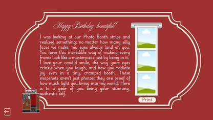 Dark Red Girlfriend Birthday Website Template