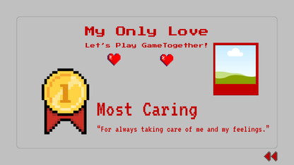 Gray & Red Boyfriend Birthday Pixel Website Template