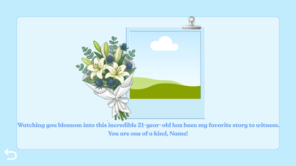 Blue Best Friend Birthday Website Template