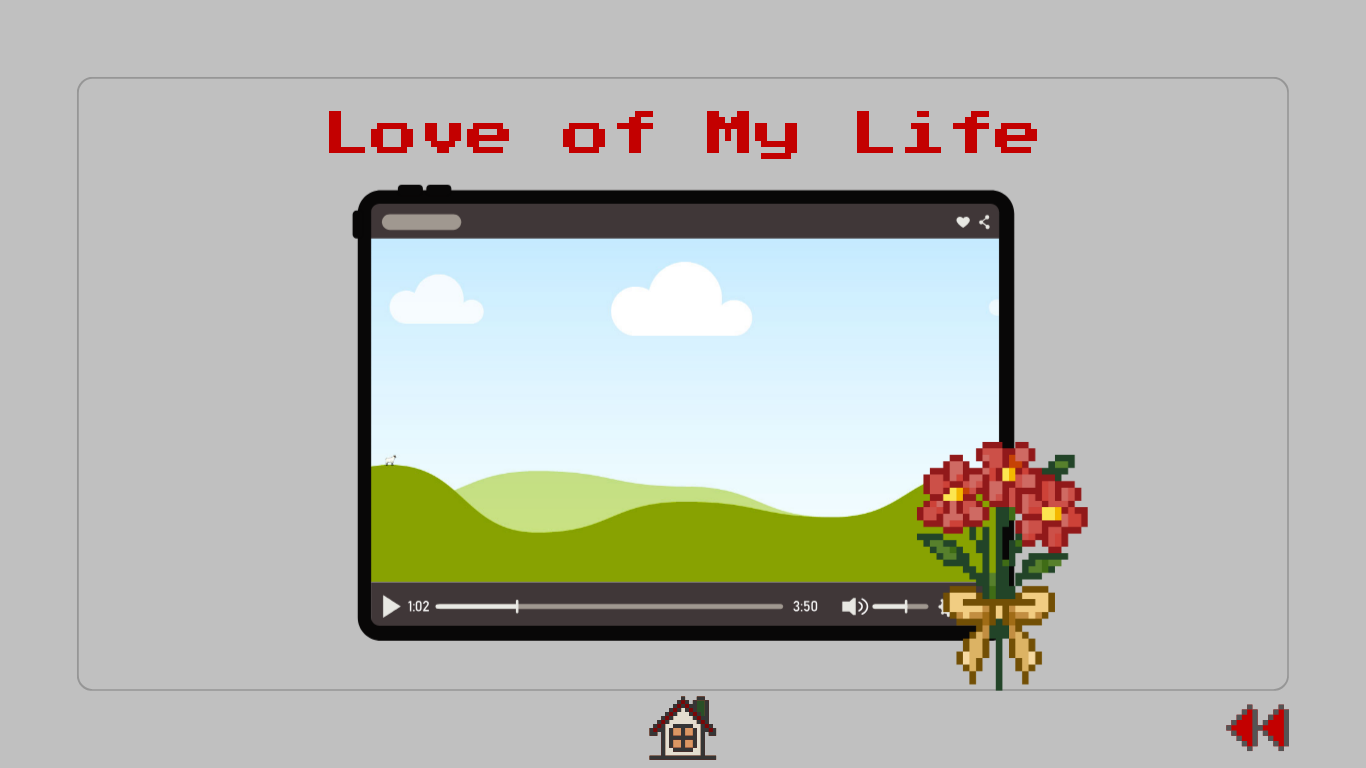 Gray & Red Boyfriend Birthday Pixel Website Template
