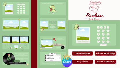 Green Anniversary Passcode Website Template
