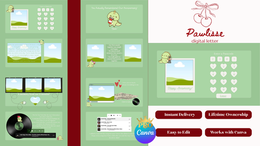 Green Anniversary Passcode Website Template