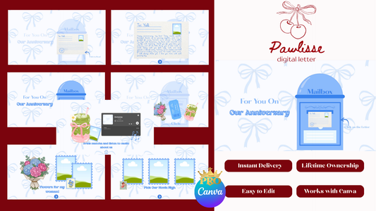 Blue Mail Box Anniversary Website Template