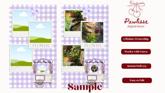 Purple Flower Instagram Story Template