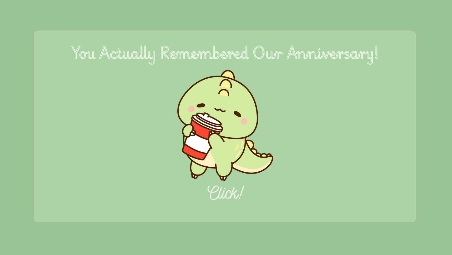 Green Anniversary Passcode Website Template