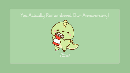 Green Anniversary Passcode Website Template