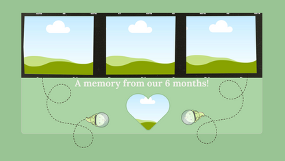 Green Anniversary Passcode Website Template