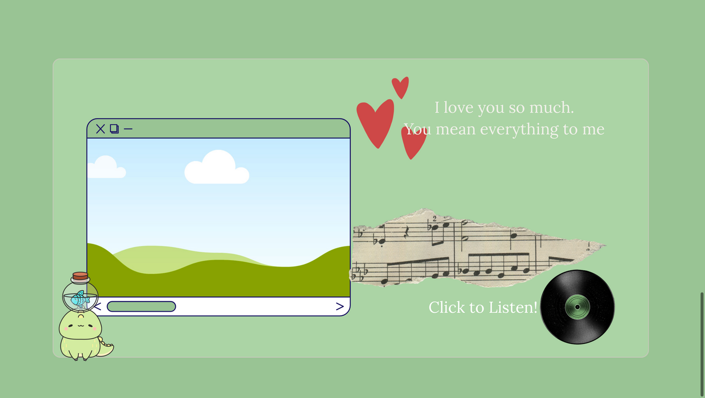 Green Anniversary Passcode Website Template