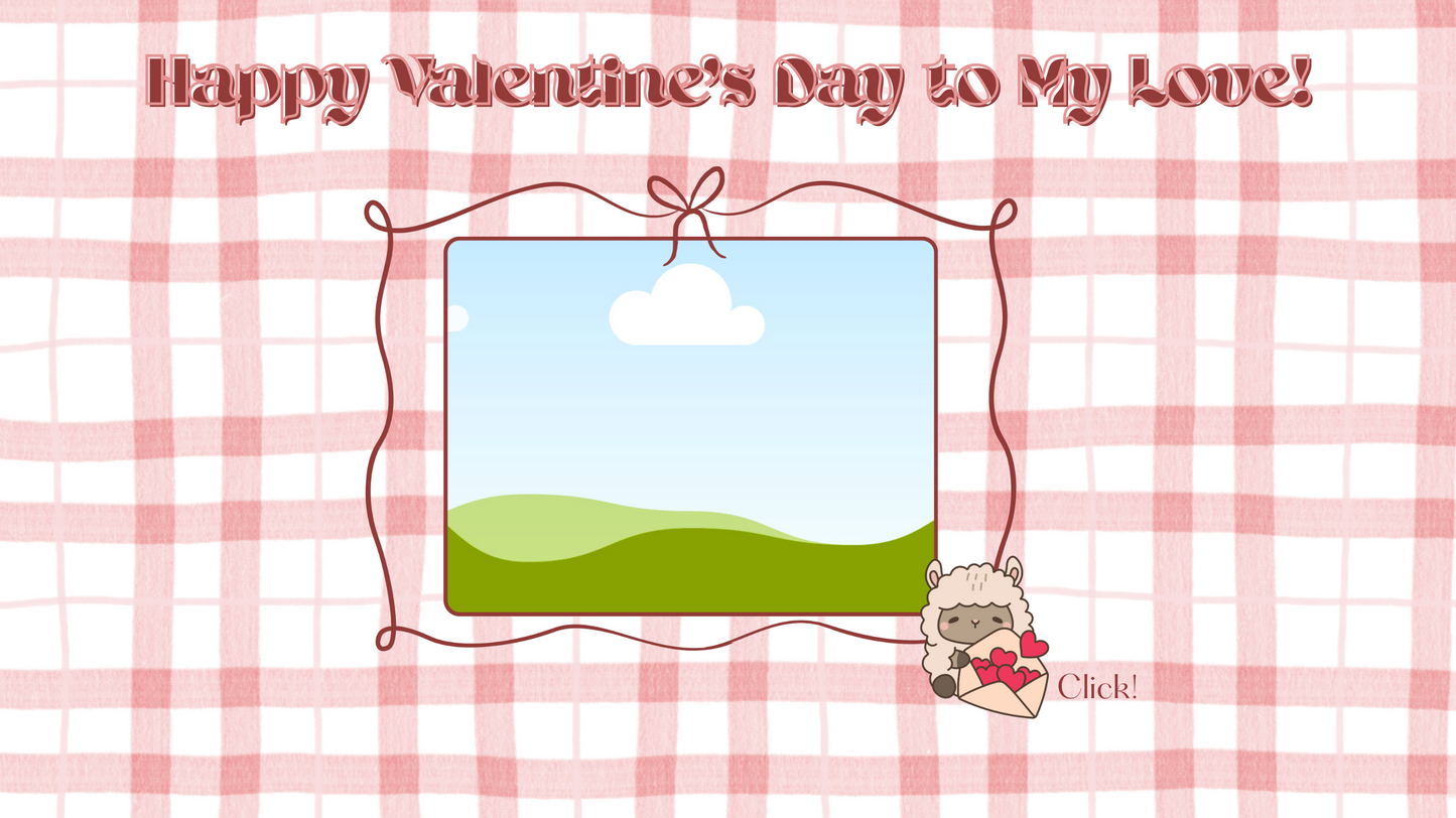 Red Gingham Valentine Website Template
