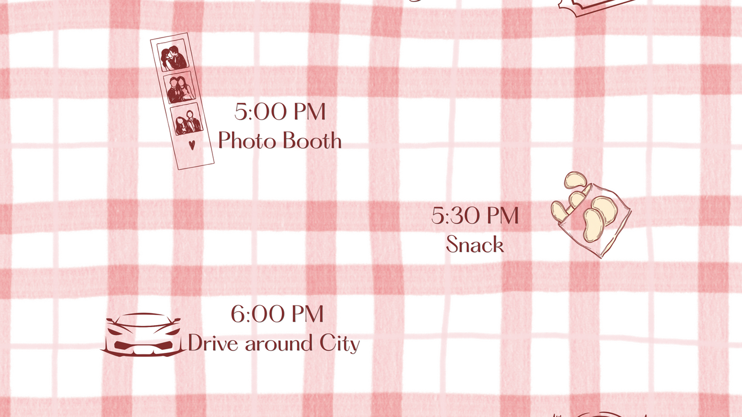 Red Gingham Valentine Website Template