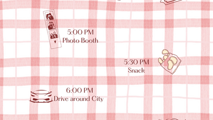 Red Gingham Valentine Website Template