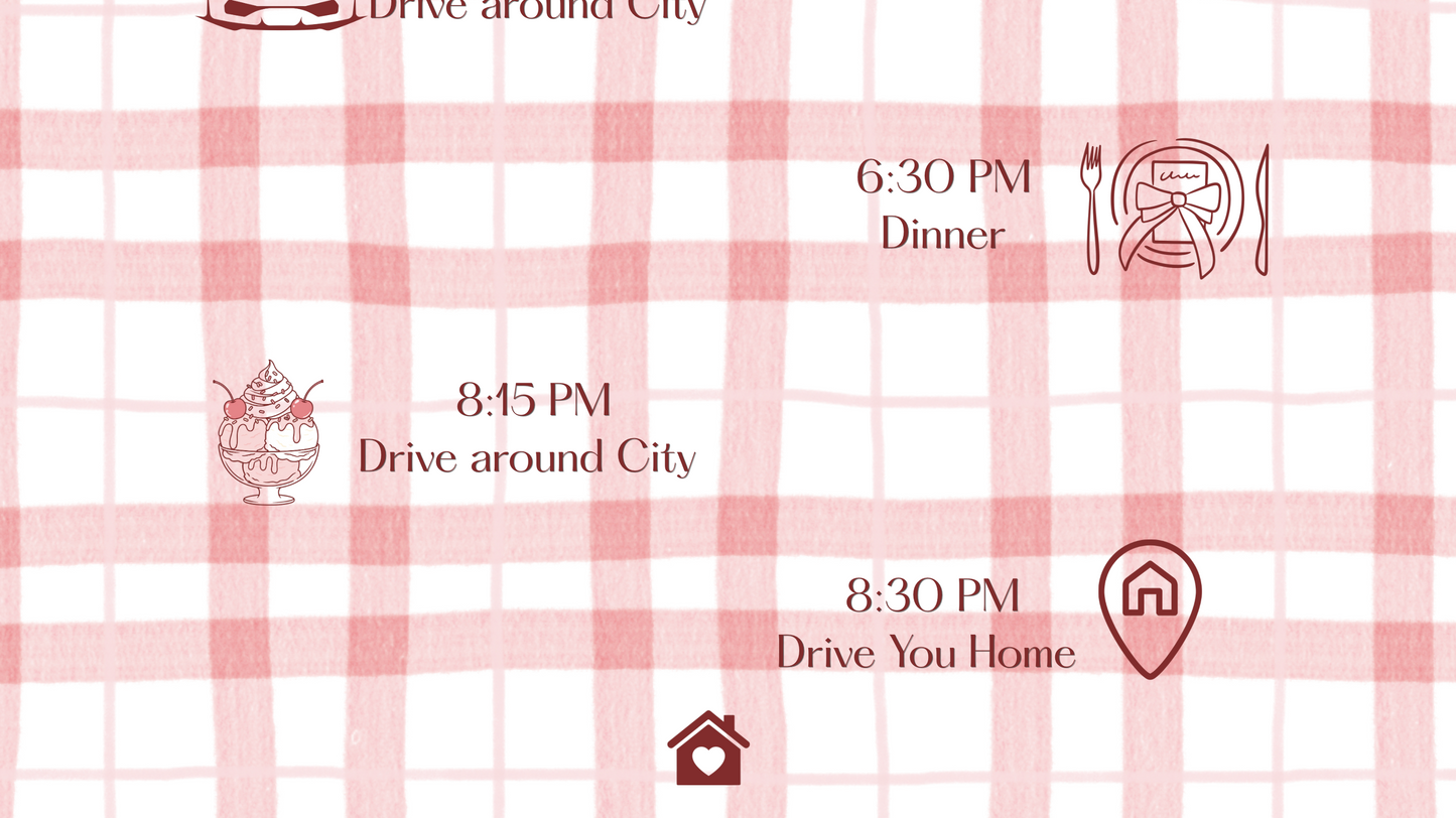 Red Gingham Valentine Website Template