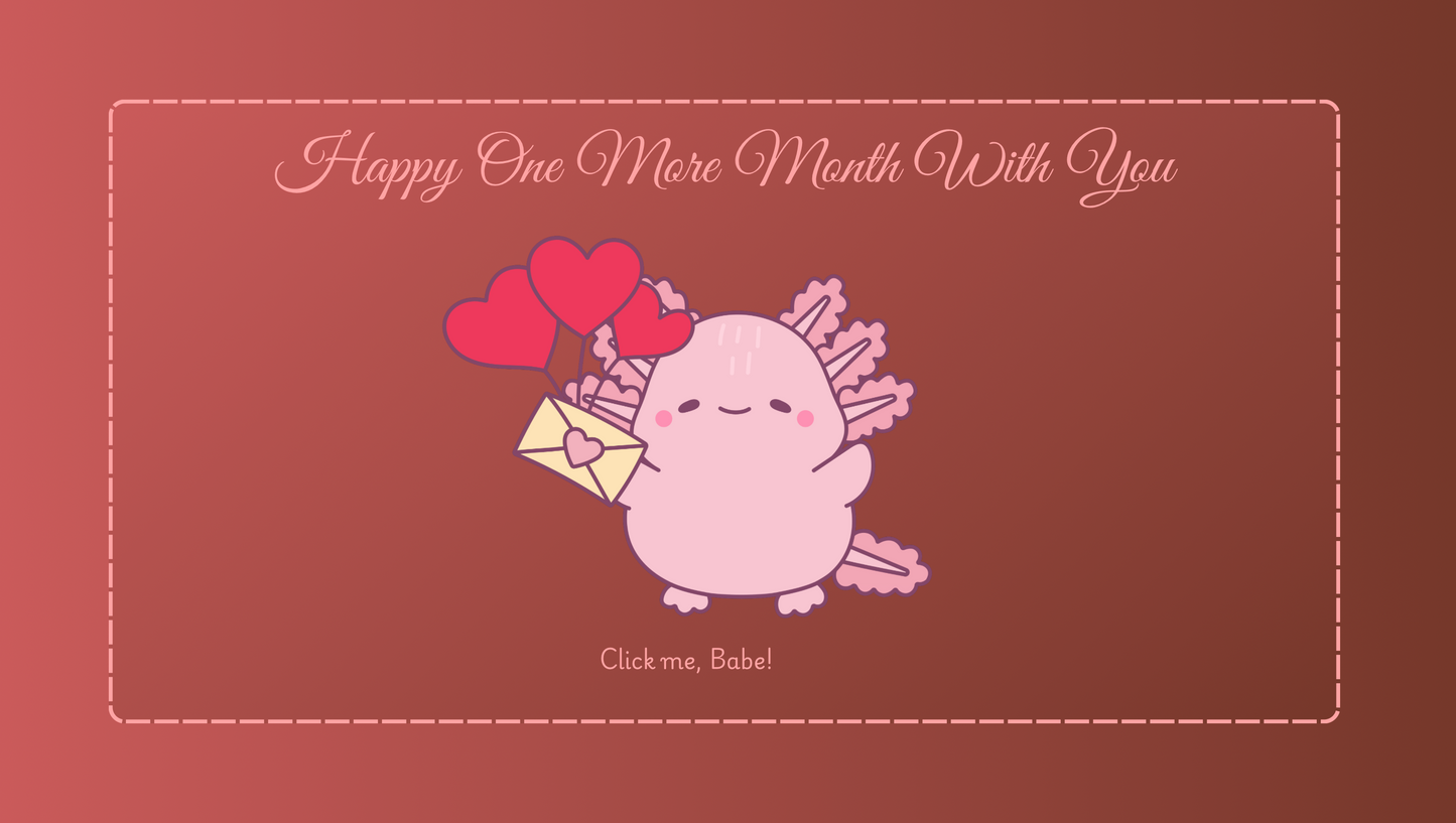 One Month Anniversary Light Brown Website Template