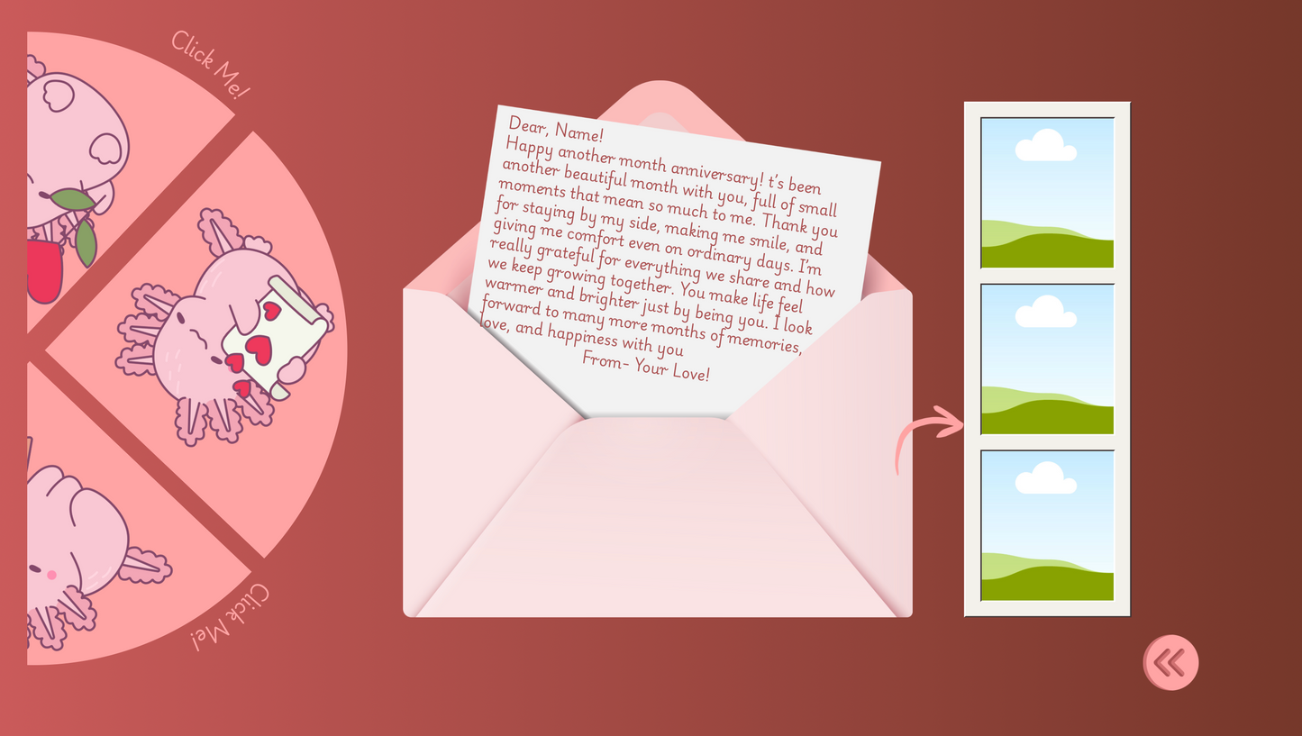 One Month Anniversary Light Brown Website Template