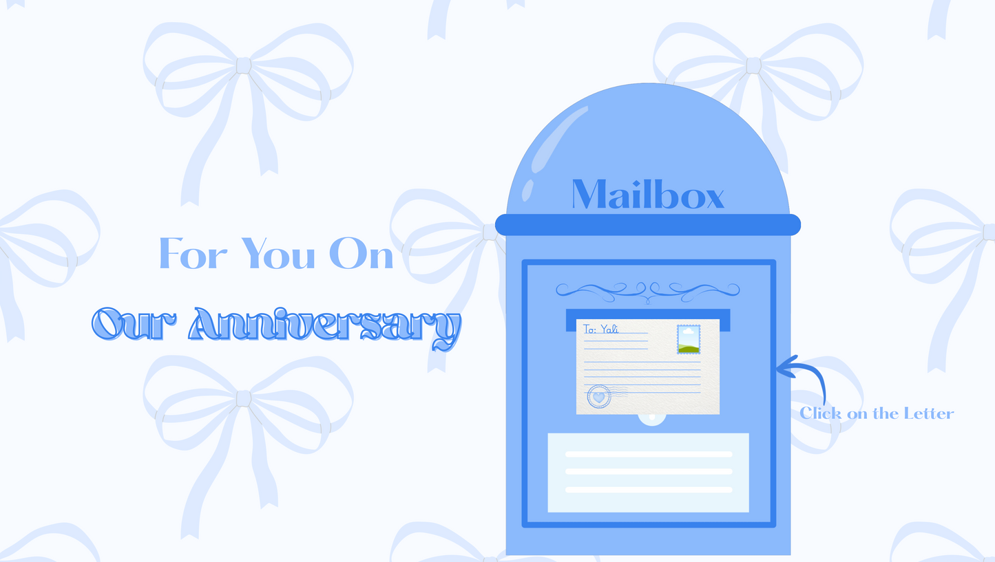 Blue Mail Box Anniversary Website Template