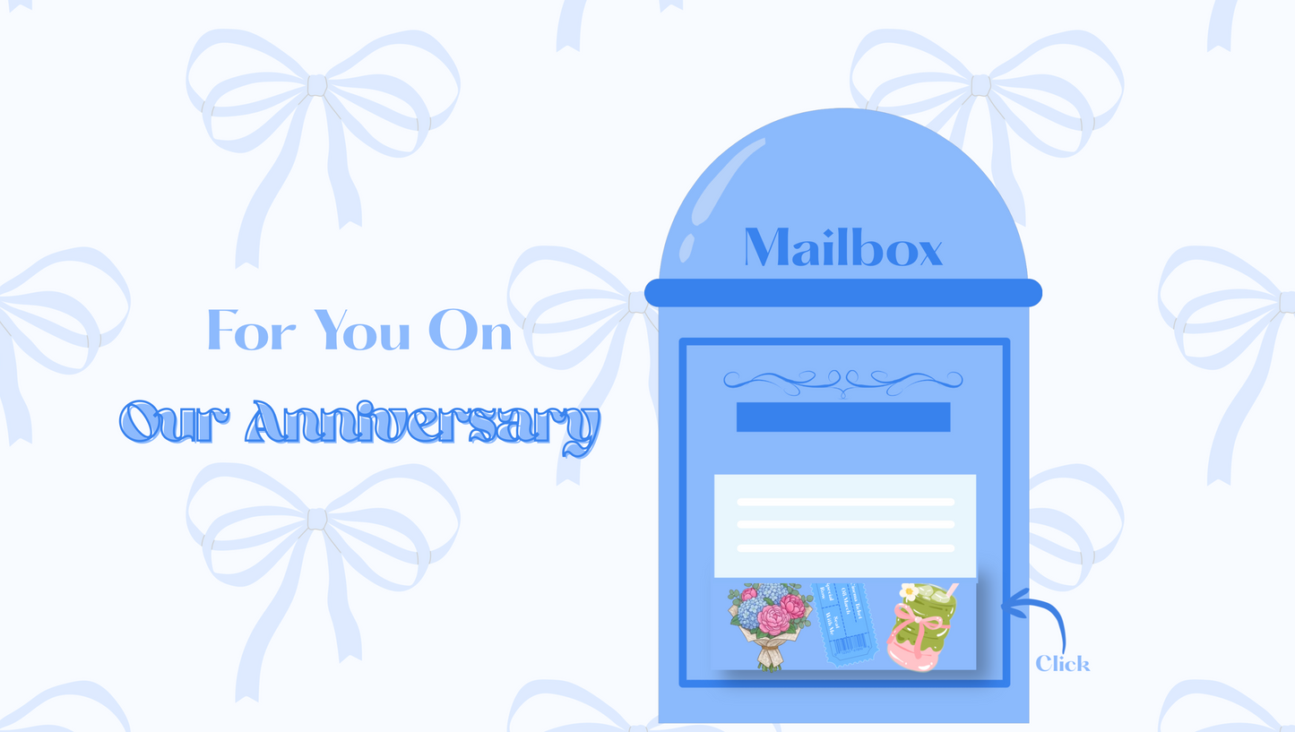 Blue Mail Box Anniversary Website Template