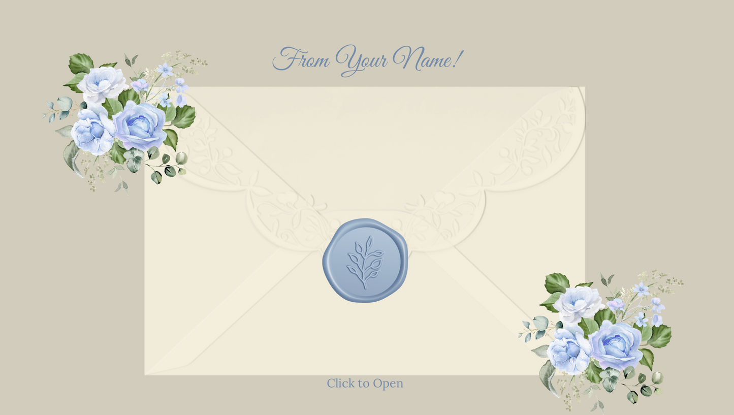 Blue Flower Girlfriend Day Website Template