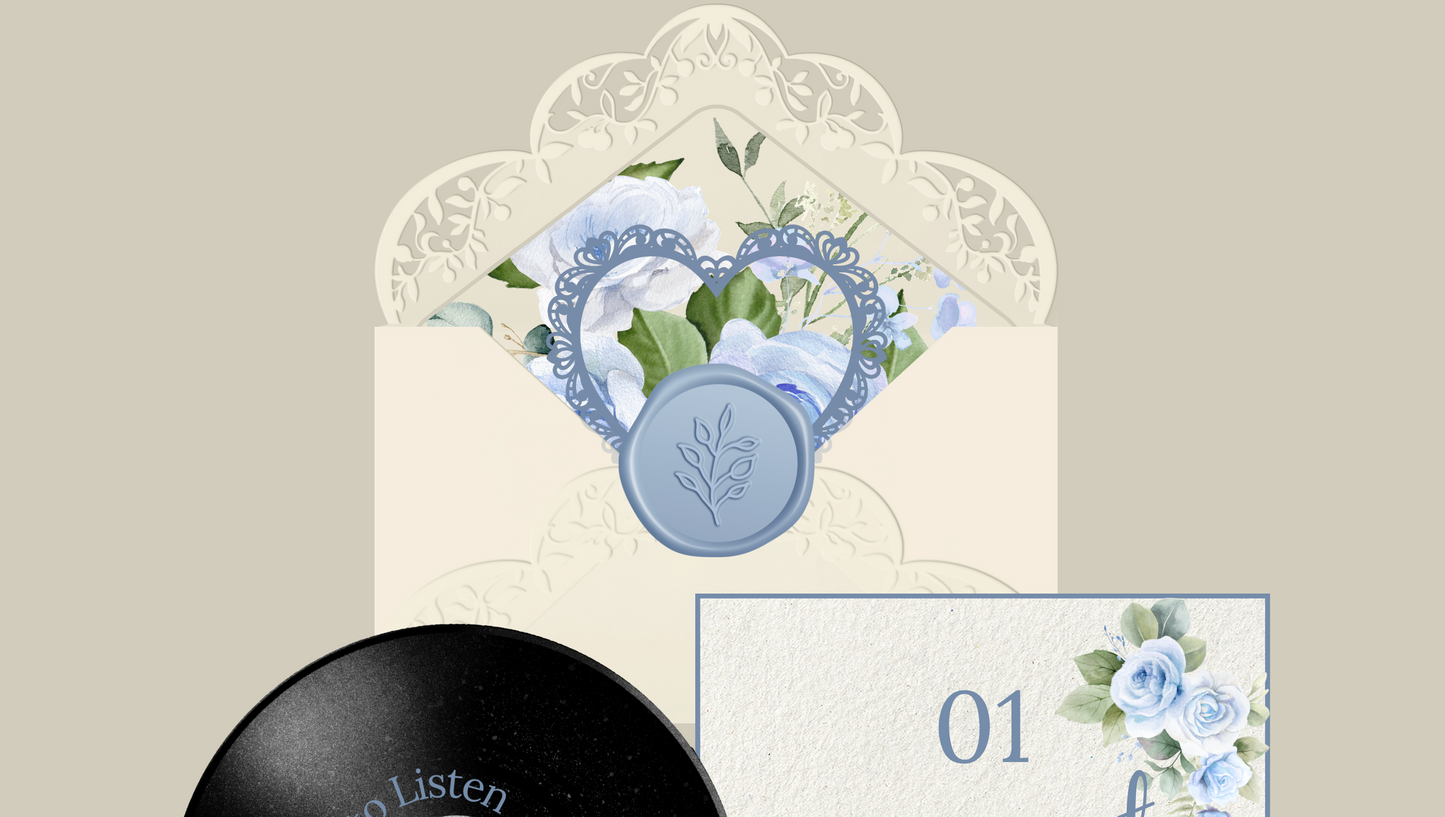 Blue Flower Girlfriend Day Website Template
