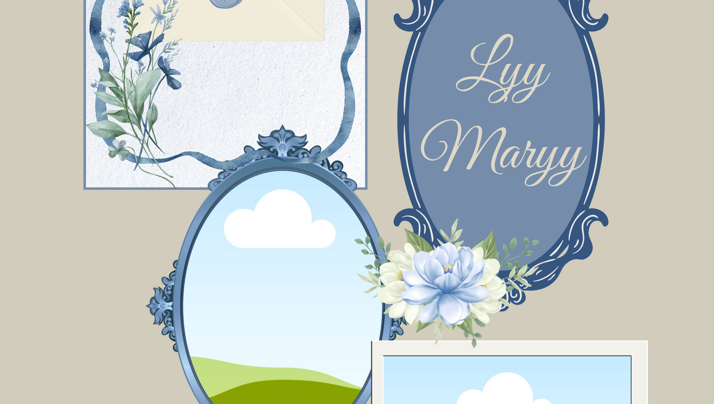 Blue Flower Girlfriend Day Website Template