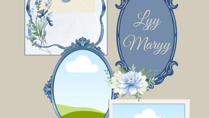 Blue Flower Girlfriend Day Website Template