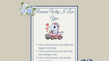 Blue Flower Girlfriend Day Website Template