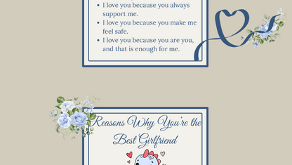 Blue Flower Girlfriend Day Website Template