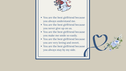 Blue Flower Girlfriend Day Website Template