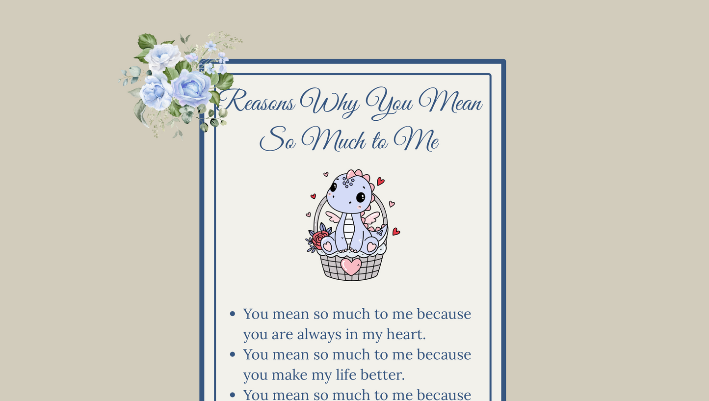 Blue Flower Girlfriend Day Website Template