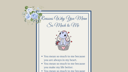 Blue Flower Girlfriend Day Website Template