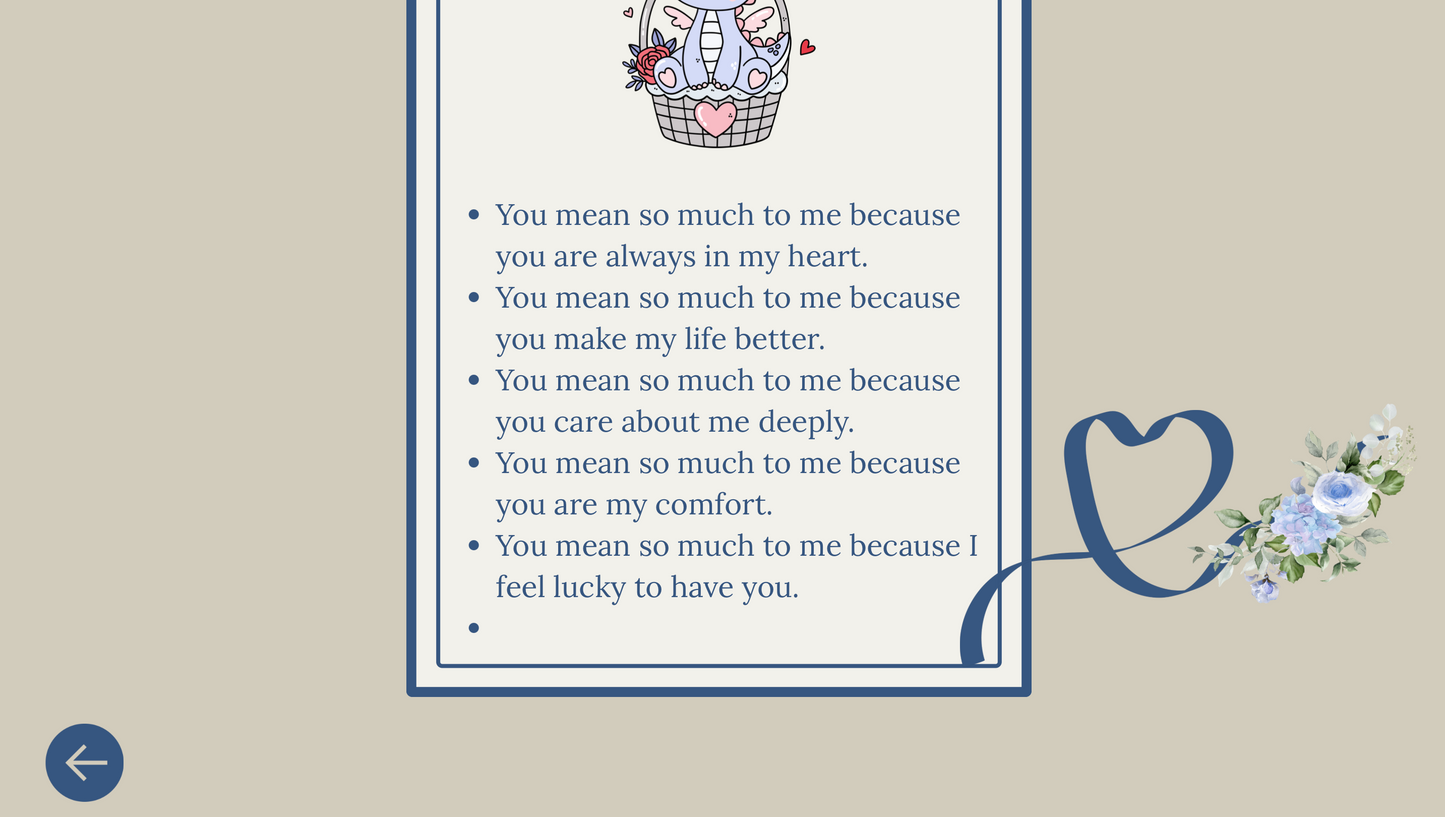 Blue Flower Girlfriend Day Website Template