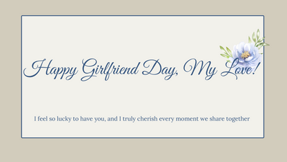 Blue Flower Girlfriend Day Website Template