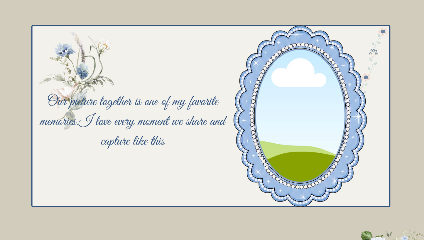 Blue Flower Girlfriend Day Website Template