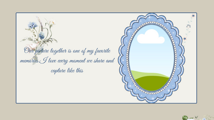 Blue Flower Girlfriend Day Website Template