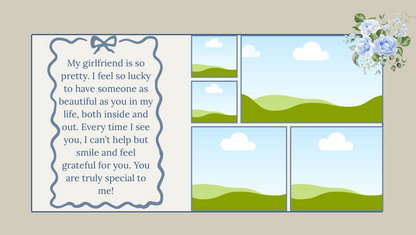 Blue Flower Girlfriend Day Website Template