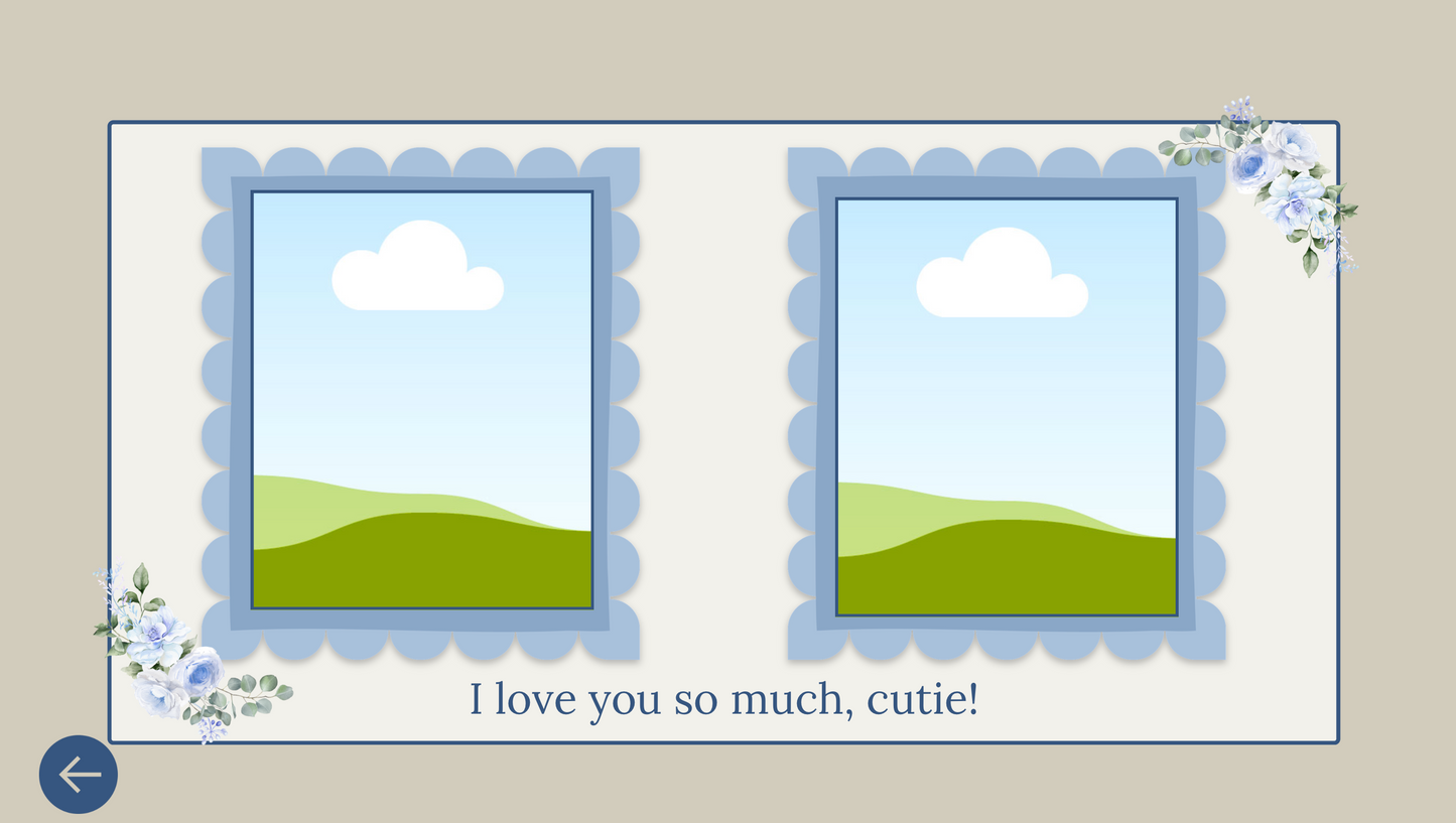 Blue Flower Girlfriend Day Website Template