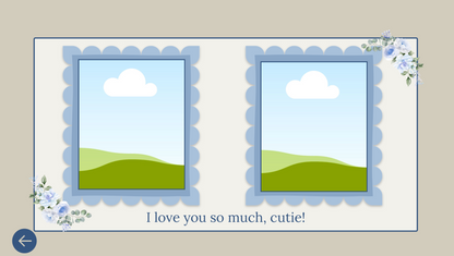 Blue Flower Girlfriend Day Website Template