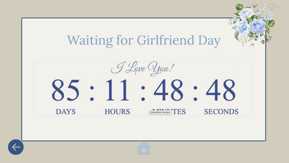 Blue Flower Girlfriend Day Website Template