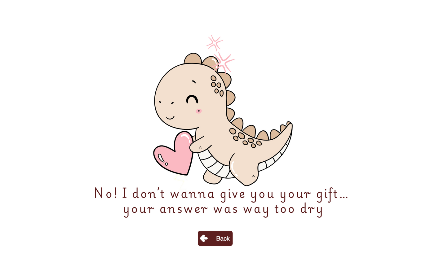 White Cute Dinosaur Boyfriend Day Website Template