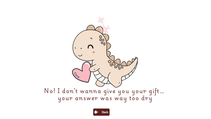White Cute Dinosaur Boyfriend Day Website Template
