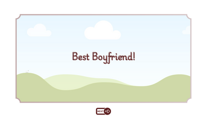 White Cute Dinosaur Boyfriend Day Website Template