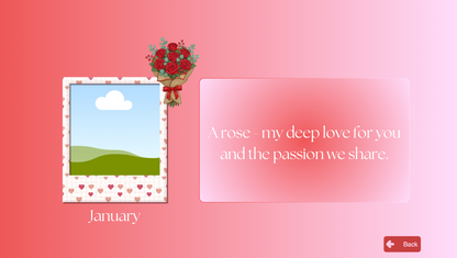 12 Flowers for 12 Months Anniversary Red Website Template
